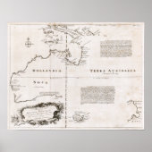 Australië kaart 1744 poster (Voorkant)