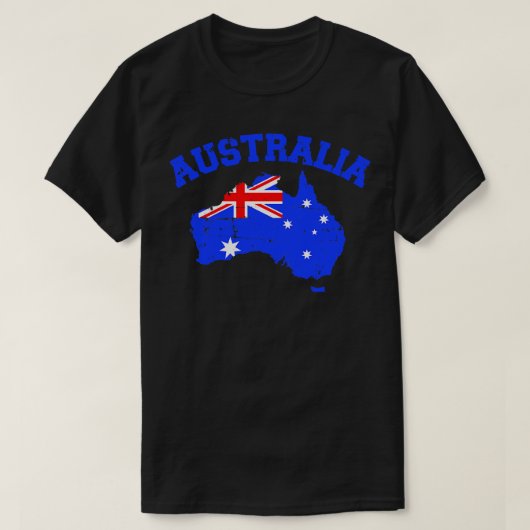 Australië kaart 3 t-shirt (Design voorkant)