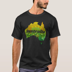 Australië Kaart Australië Ik hou van Australië Sou T-shirt