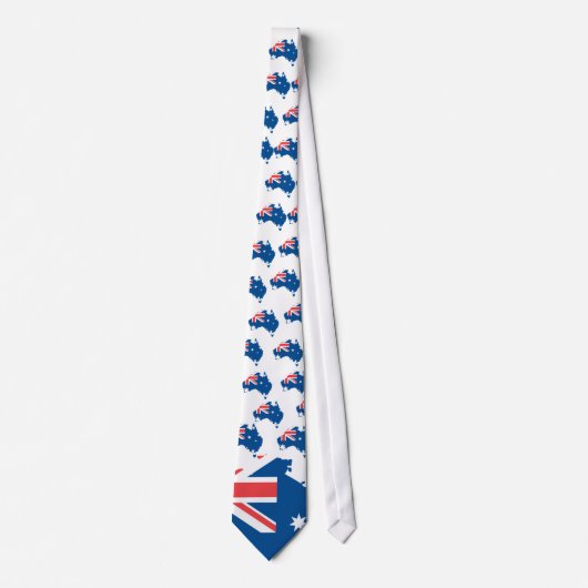 Australië kaart en vlag Stropdas (Voorkant)