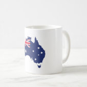 AUSTRALIË KAART EN VLAGBLAUW KOFFIEMOK (Voorkant rechts)