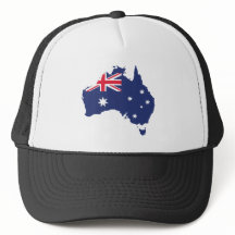 AUSTRALIË KAART EN VLAGBLAUW