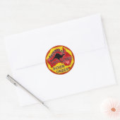 Australië Kaart Land neer onder met Kangaroo Retro Ronde Sticker (Envelop)
