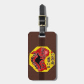 Australië Kaart Land onderaan Kangaroo Douane Naam Bagagelabel (Voorkant verticaal)