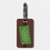 Australië Kaart Land onderaan Kangaroo Douane Naam Bagagelabel (Achterkant verticaal)