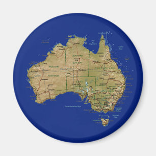Australië Kaart Magneet
