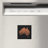 australië - kaart met symbolen magneet (Insitu (Vaatwasser))