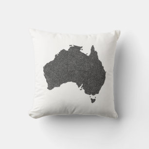 Australië Kaart Ontwerp met Verborgen Grenzen Kussen