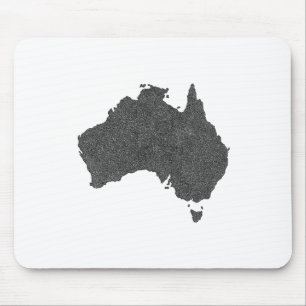 Australië Kaart Ontwerp met Verborgen Grenzen Muismat