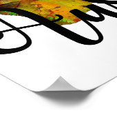 Australië-kaart Poster (Hoek)