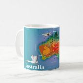 Australië Kaart Reisposter Koffiemok (Voorkant links)