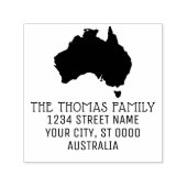 Australië Kaart Silhouet Naam Retouradres Zelfinktende Stempel (Design)