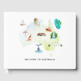 Australië Kaart Welkom Gastenboek