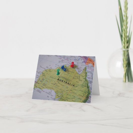 Australië kaart wenskaart (Voorkant)
