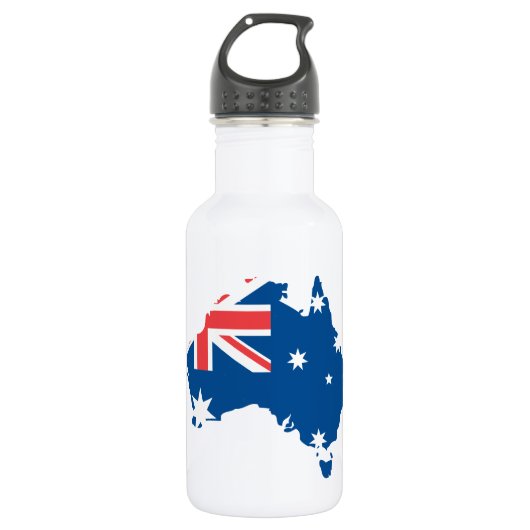 Australië-kaartvlag - waterfles (Voorkant)