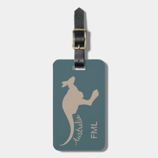 Australië Kangaroo aangepast bagagelabel (Voorkant verticaal)