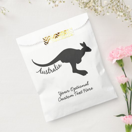 Australië Kangaroo aangepaste tekst Bedankzakje (Gezegeld)