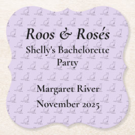 Australië Kangaroo Bachelorette Party Design Kartonnen Onderzetters