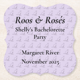 Australië Kangaroo Bachelorette Party Design Kartonnen Onderzetters