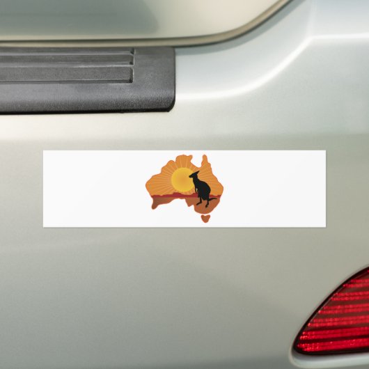 Australië Kangaroo Bumpersticker (Op auto)