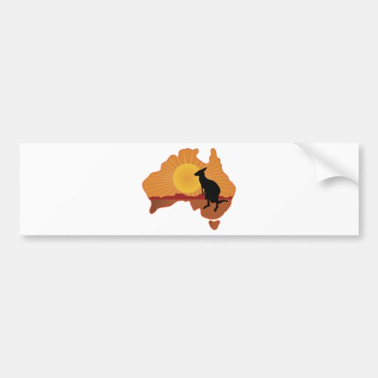 Australië Kangaroo Bumpersticker (Voorkant)