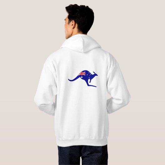 Australië Kangaroo & Flag Hoodie (Achterkant volledig)