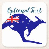 Australië Kangaroo & Flag Kartonnen Onderzetters (Voorkant)