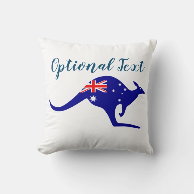 Australië Kangaroo & Flag Kussen (Voorkant)