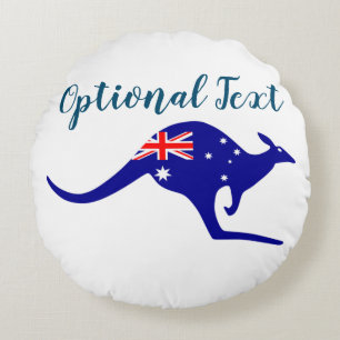Australië Kangaroo & Flag Rond Kussen