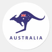 AUSTRALIË KANGAROO FLAG STICKERS (Voorkant)