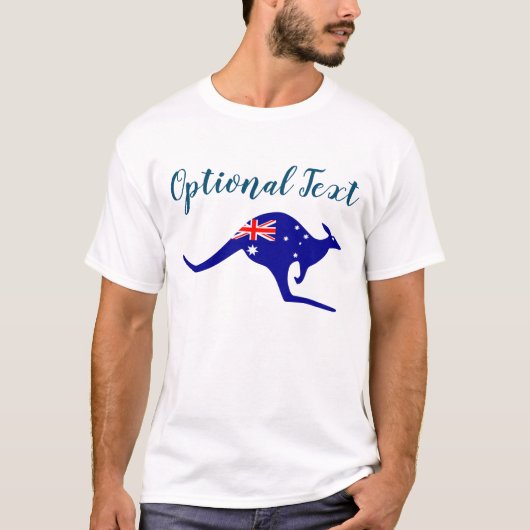 Australië Kangaroo & Flag T-shirt (Voorkant)
