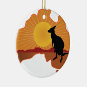 Australië Kangaroo Keramisch Ornament (Rechts)