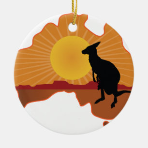 Australië Kangaroo Keramisch Ornament