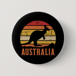 Australië kangaroo  ronde button 5,7 cm