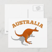 Australië, Kangaroo springen Briefkaart (Voorkant / Achterkant)