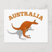 Australië, Kangaroo springen Briefkaart (Voorkant)