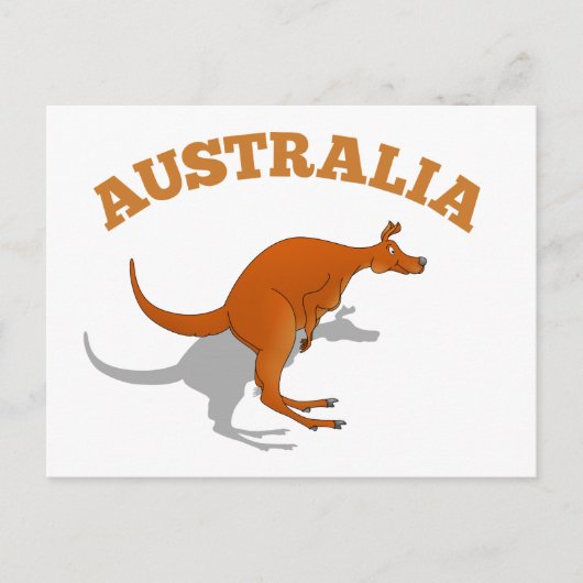 Australië, Kangaroo springen Briefkaart (Voorkant)