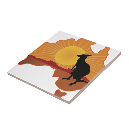 Australië Kangaroo Tegeltje (Zijkant)