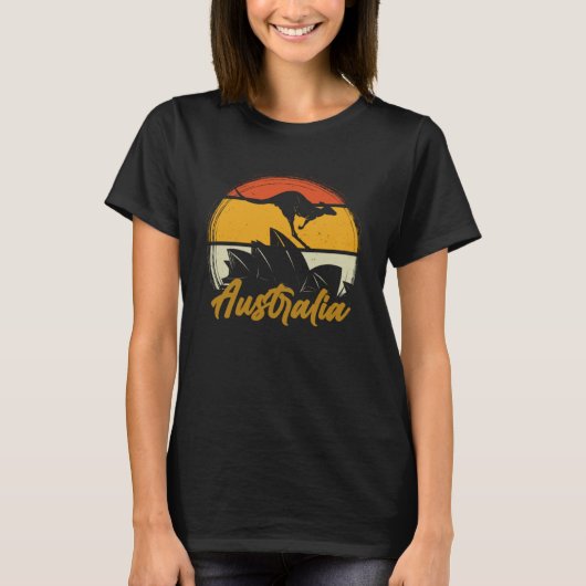 Australië Kangoeroe Aussie Mannen Vrouwen Kinder T-shirt (Voorkant)
