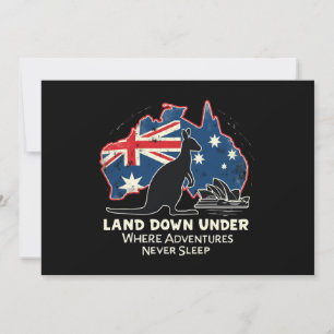 Australië Kangoeroe Aussies Land Down Under Kaart