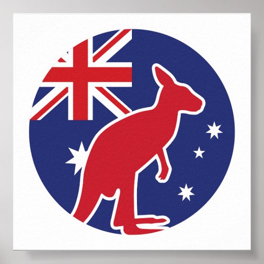 Australië Kangoeroe Australische nationale dierenv Poster (Voorkant)