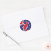 Australië Kangoeroe Australische nationale dierenv Ronde Sticker (Envelop)