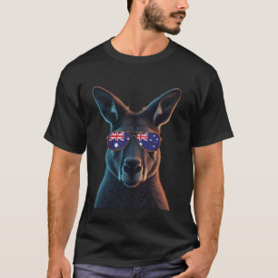 Australië Kangoeroe Australische Vlag 3 T-shirt
