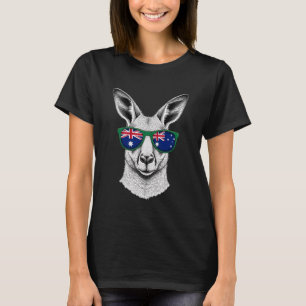 Australië Kangoeroe Australische Vlag 5 T-shirt