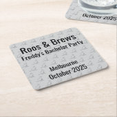 Australië Kangoeroe Jonggezellenfeest Onderzetters (Schuin)