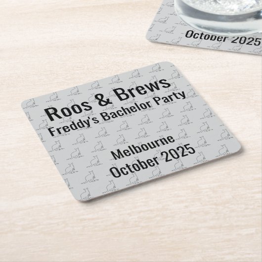 Australië Kangoeroe Jonggezellenfeest Onderzetters (Schuin)