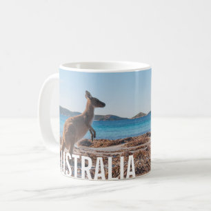 Australië Kangoeroe op het strand Foto Koffiemok