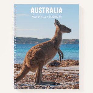 Australië Kangoeroe op het strand Foto Notitieboek
