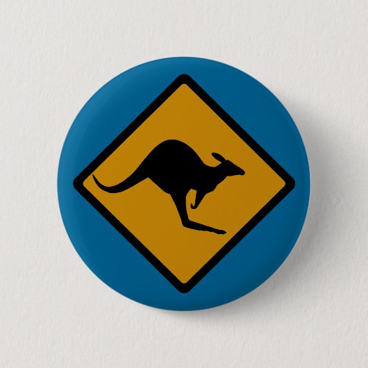 Australië Kangoeroe Oversteekbord Ronde Button 5,7 Cm (Voorkant)