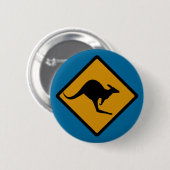 Australië Kangoeroe Oversteekbord Ronde Button 5,7 Cm (Voorkant /achterkant)